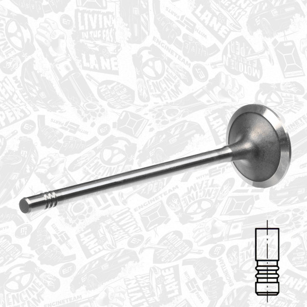 VE0069, Utløpsventil, Ventil výfuk.EX (1) F1CE, ET ENGINETEAM, Fiat Ducato, Iveco Daily F1CE 2004-2011, 504081062, 150170, 171116, R6369/BMCR, V98043, 827110