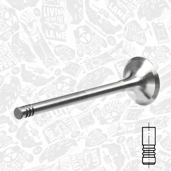 VE0070, Utløpsventil, Ventil výfuk.EX (1) 2,0TDI 16V, ET ENGINETEAM, Skoda VW Audi Seat A3 A4 A6 Alteal XL Leon Toledo Octavia Superb Touran Passat Golf 2,0TDI 2003+, 03G109611D, 331122, R6373/BM, V98097