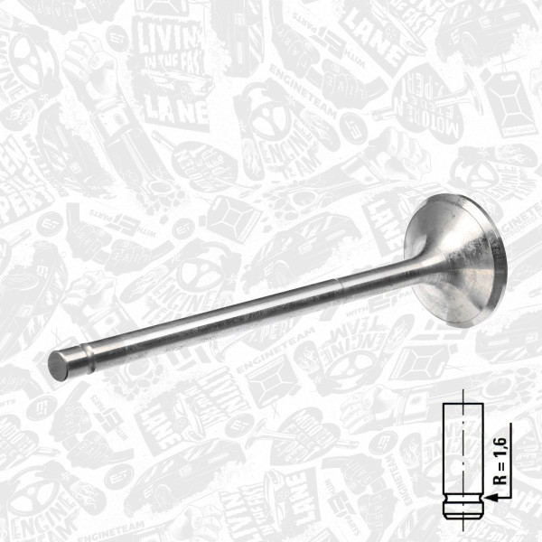 VE0074, Utløpsventil, Ventil výfuk.EX (1) XF 250/280, ET ENGINETEAM, DAF 85/XF 95, Ginaf X-Series XE 355/XF 250/280/315/355 1999+, 1362696, 105-35620, R6489/BMCR, V94968