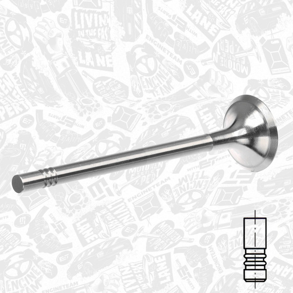 VE0075, Utløpsventil, Ventil výfuk.EX (1) 2,0TDI 16V, ET ENGINETEAM, Skoda VW Audi Seat 2,0TDI 2003+, 03L109611, 029VA31993000, 331132, R6565/BM