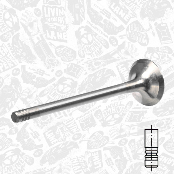 VE0077, Utløpsventil, Ventil výfuk.EX (1) 1,4i 16V, ET ENGINETEAM, VW Polo, Seat Cordoba/Ibiza 1,4i AFH 1996-1999, 036109611L, 331038, 50009019, R4967/R, V94248