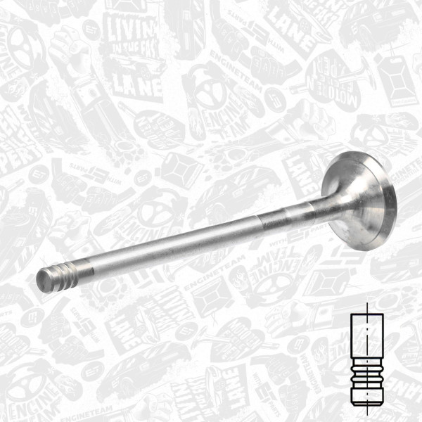 VE0081, Utløpsventil, Ventil výfuk.EX (1) 1,6i 16V, ET ENGINETEAM, Ford Fiesta/Focus 1,4/1,6i 1996-2004, 98MM6505B2A, 1051771, 105-35542, R4995/RCR, V94059