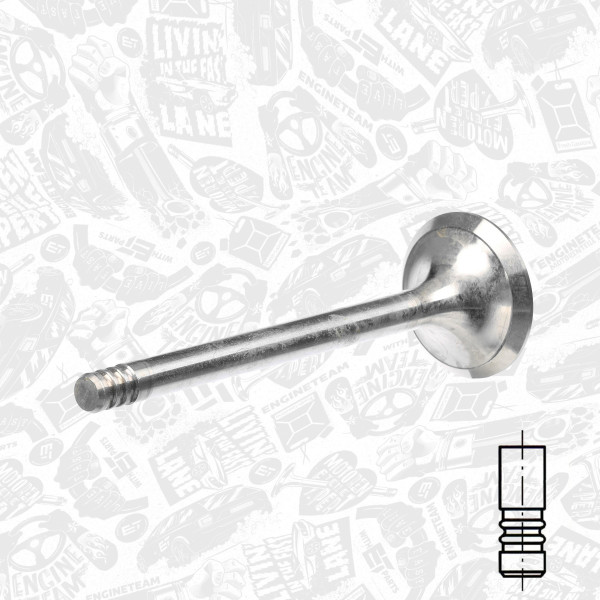 VE0087, Utløpsventil, Ventil výfuk.EX (1), ET ENGINETEAM, Citroen Evasion/Xantia, Peugeot 306/405 2,0i RFU/RGX/RFX 1991-2004, 0949.66, 96147032, 0949.72, 157580, 50004318, R4459/RCR, R4609/RCR