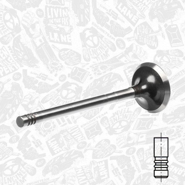 VE0097, Utløpsventil, Ventil výfuk.EX (1) 1,8i 16V, ET ENGINETEAM, Ford Escort/Mondeo 1,8/2,0i 1992-2001, 948M6505D2A, 1033899, 105-35552, R4999/BMCR, V94076