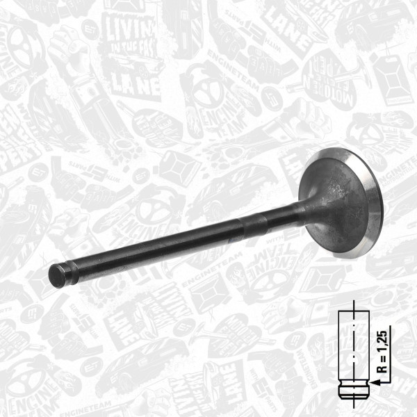 VE0098, Utløpsventil, Ventil výfuk.EX (1) 1,6i 16V, ET ENGINETEAM, Toyota Avensis/Corolla 1,4/1,6i/VVT-i 2ZZ-GE/3ZZ-FE/4ZZ-FE 1999+, 13715-22040, 711037, R6071/RNT, V94143