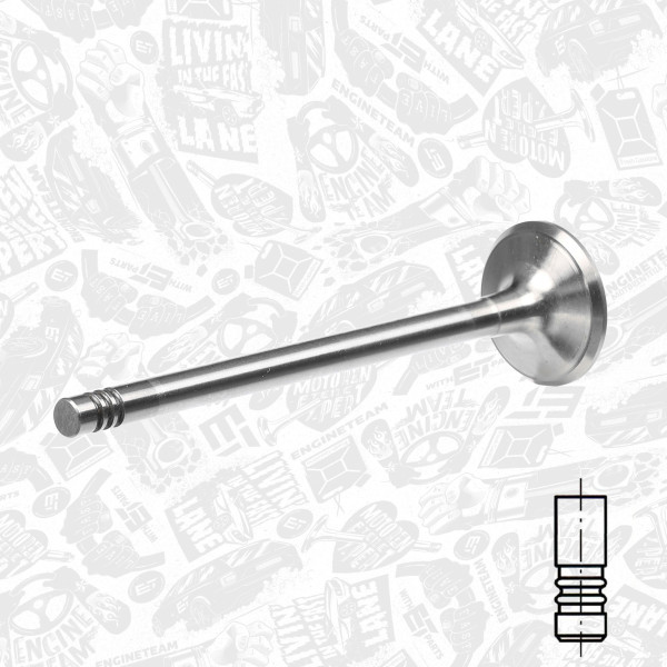 VE0104, Utløpsventil, Ventil EX (1) M57 D30, ET ENGINETEAM, BMW 3 (E46) 330 d 3 (E46) 330 xd 3 Touring (E46) 330 d 3 kupé (E92) 325 d 5 (E39) 525 d 5 (E60) 530 d 5 Touring (E61) 530 xd X5 (E53) 3.0 d X5 (E70) 3.0 sd M57 D30 2006+, 11342247077, LGH101450, 081VX30895100, 111113, R6088/BMCR, V94086