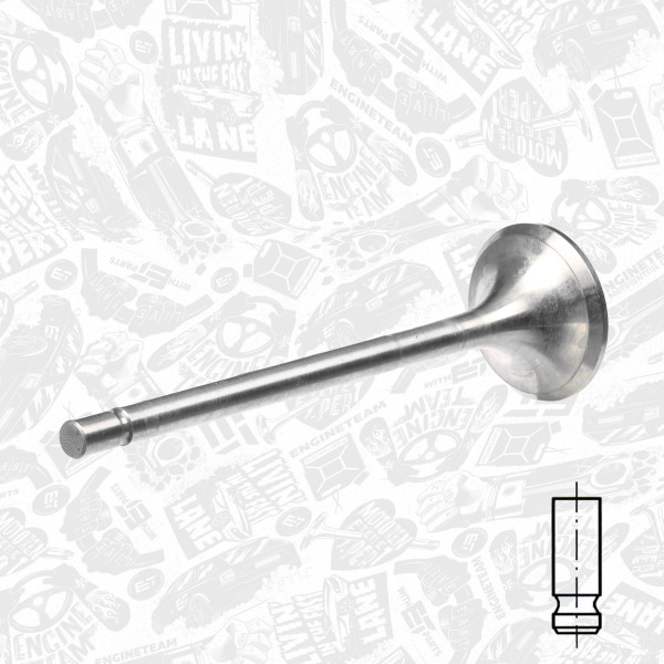 VE0106, Utløpsventil, Ventil výfuk.EX (1), ET ENGINETEAM, Citroen C5, Peugeot 406 2,0i RLZ (EW10D) 2001-2004, 0949.A7, 531028, R6160/BMCR, V94495