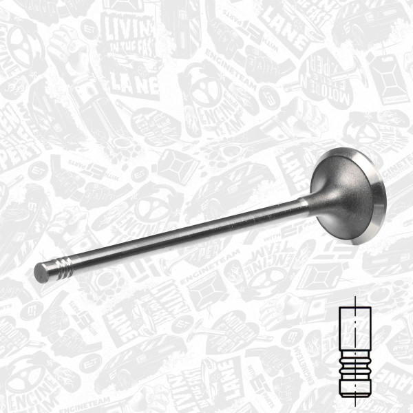 VE0109, Utløpsventil, Ventil výfuk.EX (1) 2,2DTI 16V, ET ENGINETEAM, Nissan Opel Renault 2,2/2,5dCI/DTI 2000+, 4506084, 7701472670, 13202-00QAD, 539021, R6238/BM, V94514