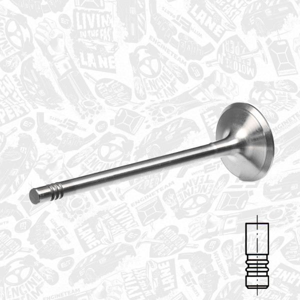 VE0110, Utløpsventil, Ventil výfuk.EX (1) 2,2i 16V, ET ENGINETEAM, Opel Astra G/Insignia/Vectra 2,0/2,2i 2000+, 24454518, 641373, 291110, R6309/BMCR, V94963, V94965