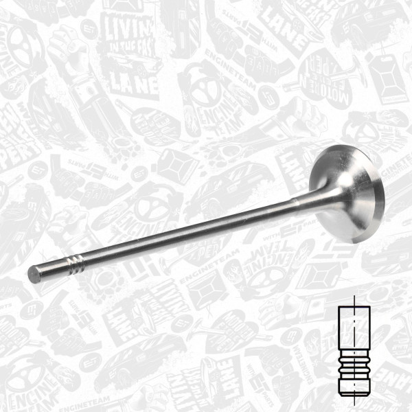 VE0112, Utløpsventil, Ventil výfuk.EX (1) 1,6i 16V, ET ENGINETEAM, Fiat Stilo, Opel Astra/Insignia/Vectra 1,6i 2000+, 641379, 71739797, 291107, R6367/BMCR, V98078, R7012/BMARCR