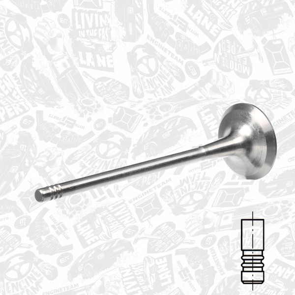 VE0118, Utløpsventil, Ventil výfuk.EX (1), ET ENGINETEAM, Fiat Panda/Punto, Lancia Ypsilon 1,2/1,4i 2005+, 55200422, 171118, R6503/BMCR, V98023