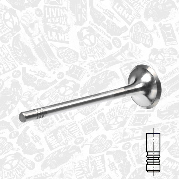 VE0120, Utløpsventil, Ventil výfuk.EX (1) 3,0TDI, ET ENGINETEAM, Audi A4/A6 2,7/3,0TDI 1999+, 059109611H, 059109611M, 059109611K, 029VA31373000, 331134, R6515/BMAR, V98011