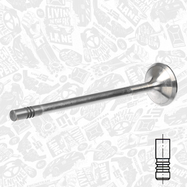 VE0125, Utløpsventil, Ventil výfuk.EX (1), ET ENGINETEAM, MAN Truck & Bus TGA/TGS/TGX/NG/NL/SÜ/Hocl Lion's City Lion's Coach Neoplan Centroliner Cityliner Tourliner Plaxton Van Hool D2066LF*  D2066LOH* D2066LUH* D2676LF* D2676LOH* Euro3/4/5/6 2006+, 51.04101.0546, 020520206601, 227VA30955000, 25307, 822270, R6577/BMCR, V95032