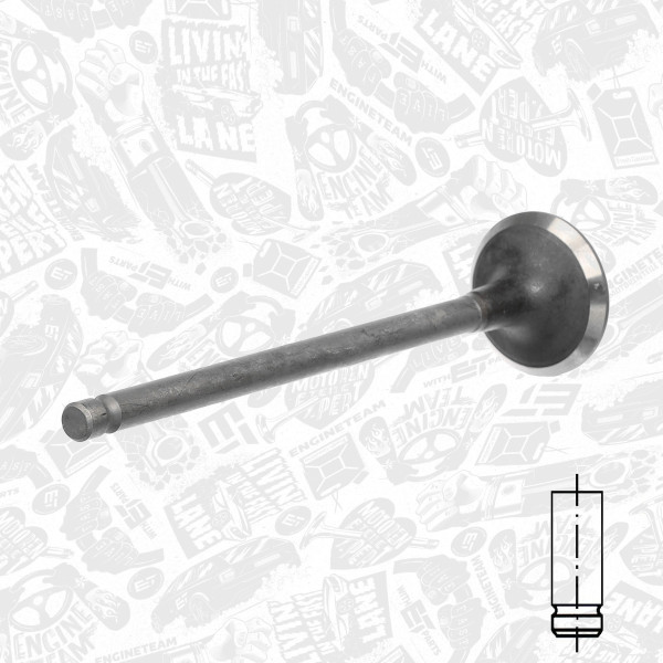 VE0128, Utløpsventil, Ventil výfuk.EX (1), ET ENGINETEAM, Hyundai Elantra/i30, Kia Ceed 2,0i G4GC 2000+, 22212-23600, R6586/RNT