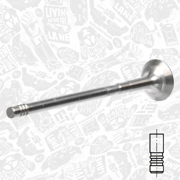 VE0134, Utløpsventil, Ventil výfuk.EX (1) 1,3 CDTi, ET ENGINETEAM, Fiat Opel Astra/Corsa 1,3D/CDTi 2003+, 12915-68L10-000, 55223836, 641101, 291130, R6640/BMCR