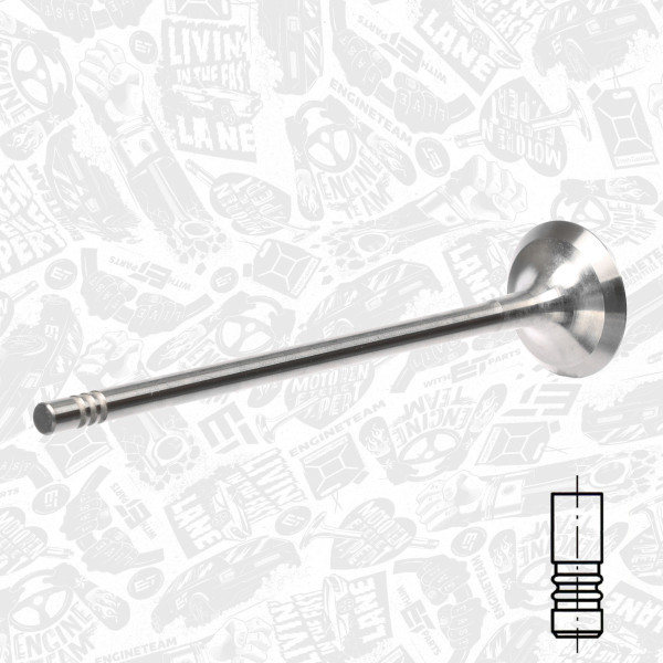 VE0135, Utløpsventil, Ventil výfuk.EX (1) 1,4i 16V, ET ENGINETEAM, Citroen Berlingo/C3/C4/C5, Peugeot 207/308 1,4/1,6i/VTi 2007+, 0949.F6, 11347533885, 753388580, 039VA31927000, 539033, R6725/R, V95036