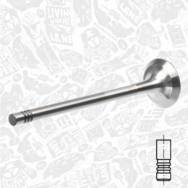 VE0150, Utløpsventil, Ventil výfuk.EX (1) 2,0dCi 16V, ET ENGINETEAM, Nissan Opel Renault Laguna/Master 2,0/2,3dCi/CDTI 2005+, 13202-00Q0A, 4431241, 7701476595, 93161681, 539025, 820565, R6575/BM, V95002, VL186200