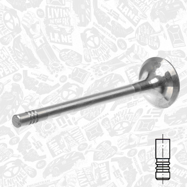 VE0156, Utløpsventil, Ventil výfuk.EX (1) 2,0CDTi, ET ENGINETEAM, Opel Astra J/Insignia/Zafira 2,0CDTi 2006+, 4817388, 96951455, 291132, R6549/RCR