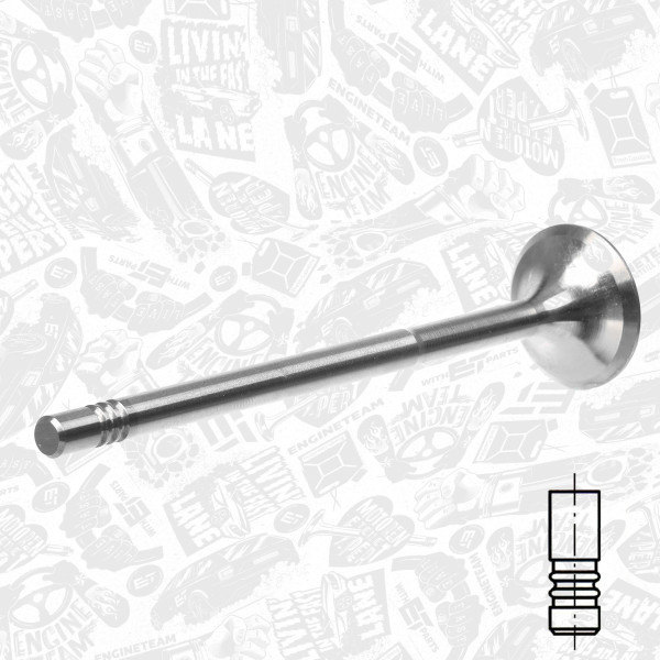 VE0157, Utløpsventil, Ventil výfuk.EX (1) OM 651., ET ENGINETEAM, Mercedes-Benz Class/Vito/Sprinter OM 651 2006+, 6510500127, 001VA31769000, 261141, R6756/BMCR