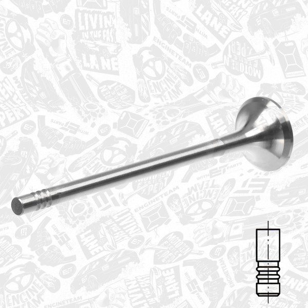 VE0164, Utløpsventil, Ventil výfuk.EX (1) 1,6, ET ENGINETEAM, MINI ONE D COOPER D COUNTRYMAN CLUBMAN PACEMAN N47 C16 A 1,6 2009+, 11347812616