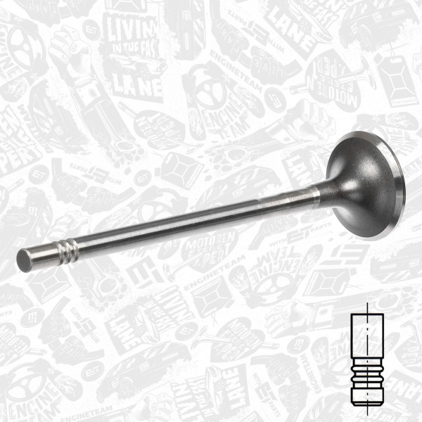 VE0174, Utløpsventil, Ventil výfuk.EX (1) 2,0 EcoBlue, ET ENGINETEAM, Ford Focus Galaxy S-MAX Tourneo Custom Transit YMF6 YLR6 2,0 EcoBlue 2016+, 2321494, GK2Q-6505-AC, GK2Q6505AC, 2213910, 820109, R6989/RCR