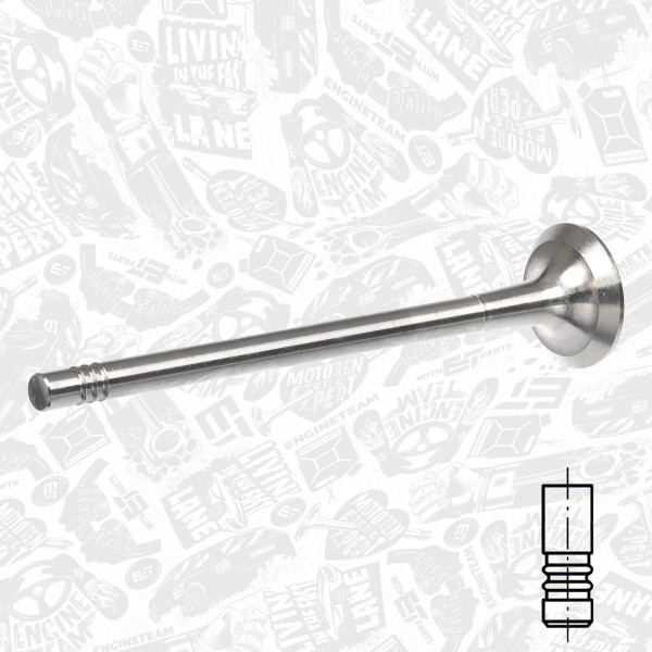 VE0183, Utløpsventil, Ventil výfuk.EX (1) 1,6 dCi/CDTi, ET ENGINETEAM, Mercedes-benz Nissan Renault Opel Fiat C-Class Vivaro Trafic Espace Grand Scenic Megane Talisman Trafic X-Trail Qashqai Vivaro Talento R9M 408 1,6 dCi/CDTi 2014+, 13202-00Q0L, 13202-4894R, 6000616514, 6260500800, 13202-00Q0P, 13202-7372R, 6000616512, 1320200Q0P, 13202-9836R, 4423303, 1320200Q0L, 132024894R, 95518256, 132027372R, 4423067, 132029836R, 95517880