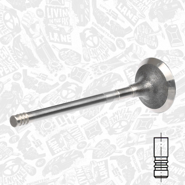 VE0188, Utløpsventil, Ventil výfuk.EX (1) 1,5 dCi/CDI, ET ENGINETEAM, Dacia Renault Nissan Mercedes-benz Dokker Duster Lodgy Logan Sandero Qashqai NV250 Megane Kangoo Kadjar Clio Captur T-Class CLA Citan B-Class A-Class 1,5 dCi/CDI OM 608.915 K9K 872 2012+, 132022712R, A6080531000, 13202-2712R, 6080531000