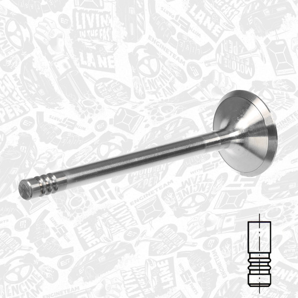 VE0189, Utløpsventil, Ventil výfuk.EX (1) 932 A.000, ET ENGINETEAM, Alfa Romeo Lancia 147 166 156 Sportwagon GTV Spider 932 A.000 2003+, 60560644