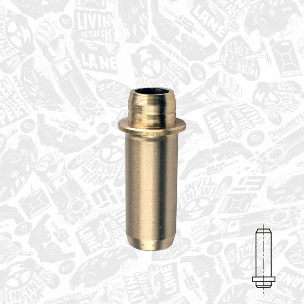 VG0001, Ventilføring, Vodítko vent.IN/EX (1) 7mm, ET ENGINETEAM, Skoda VW Seat 1,0/1,4/1,6i 1991-2004, 032103419A, 81-33109, G11181, VAG96062