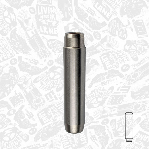 VG0004, Ventilføring, Vodítko vent.IN/EX (1), ET ENGINETEAM, Opel Astra/Vectra/Zafira, Daewoo 1,6/1,8/2,0/2,2i/DTI, 4500633, 642063, 90502079, 4770269, 90502642, 81-4200, G3511, VAG96028