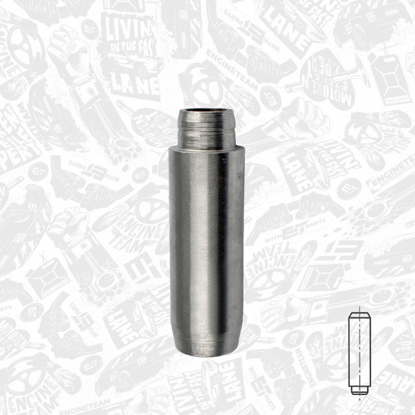 VG0029, Ventilføring, Vodítko vent.IN/EX (1), ET ENGINETEAM, Fiat Lancia Seat 1,1/1,2/1,6i 1971+, 4265699, 7756897, 81-1755, G2196, VAG92364