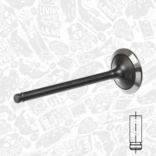 VI0003, Innløpsventil, Ventil sací IN (1) 2,5D, ET ENGINETEAM, Citroen Fiat Iveco Lancia Opel 2,5/2,8D/HDi 1974+, 0948.A2, 7301820, 7701463603, 17062, R3989/RNT, V91292, 171120, R3642/BMNT, R3989/BMNT