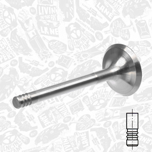 VI0008, Innløpsventil, Ventil sací IN (1) 1,9D Fel., ET ENGINETEAM, Skoda VW Audi Seat 1,9D/TD 1978-2002, 069109601G, 069109601F, 39123, 50004312, R4483/SCR, V91337