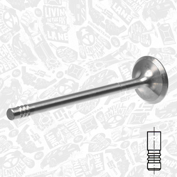 VI0014, Innløpsventil, Ventil sací IN (1) 2,0i.e., ET ENGINETEAM, Alfa Romeo Fiat Lancia 1,4/1,6/2,0i 1996-2010, 60812982, 7735898, 171005, R4738/SCR, V91931, 560015