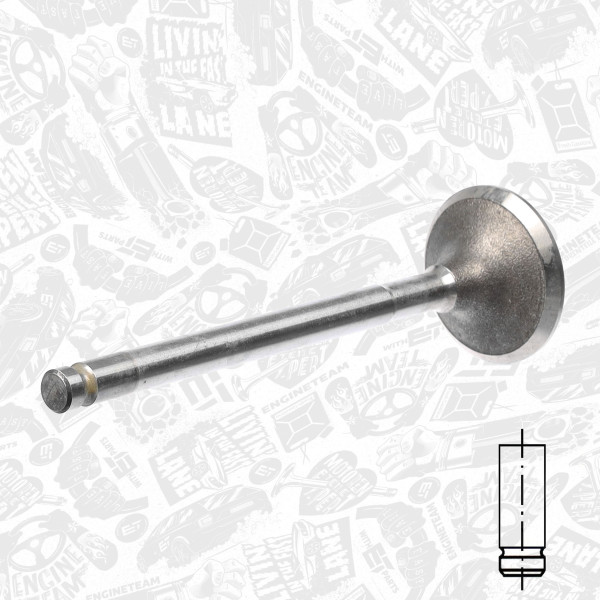 VI0018, Innløpsventil, Ventil sací IN (1) 1,6i.e.16V, ET ENGINETEAM, Fiat Lancia 1,6i 182 A4/182 A6/182 B6 1995-2010, 1669766, 46413806, 46517325, 171036, R4780/SCR, V91949, R6153/SCR, R7001/SARCR