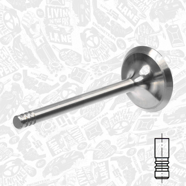 VI0021, Innløpsventil, Ventil sací IN (1) 1,9TDI Oct., ET ENGINETEAM, Skoda VW Audi Seat 1,9TDI 1993-2010, 028109601K, 39520, R4888/BM