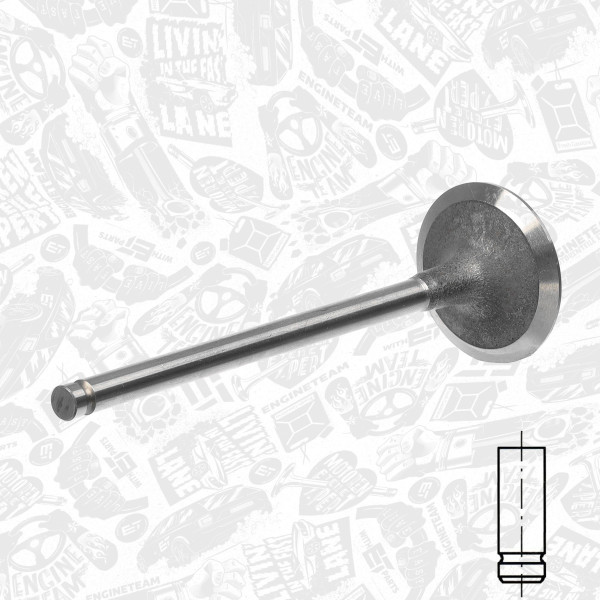 VI0023, Innløpsventil, Ventil sací IN (1) 1,2i, ET ENGINETEAM, Renault Clio/Kangoo/Twingo 1,2i 1996+, 7701469266, 511019, R4933/S, V94180, R7013/SARCR