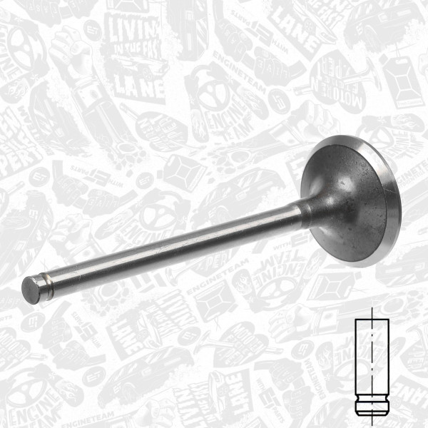 VI0028, Innløpsventil, Ventil sací IN (1) 1,9dTi, ET ENGINETEAM, Nissan Opel Renault Volvo 1,9dCi/DTI 1997+, 30889401, 4415921, 7700110387, 7701471702, 1320100QAC, 4402633, 1320100QAM, 13201AW300, 511013, R4973/S, V94190