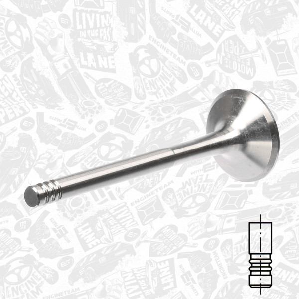 VI0034, Innløpsventil, Ventil sací IN (1) 1,9TDI Oct., ET ENGINETEAM, Skoda VW Audi Seat 1,9TDI 1993-2010, 028109601D, 1079769, 39486, R6087/S, V94084