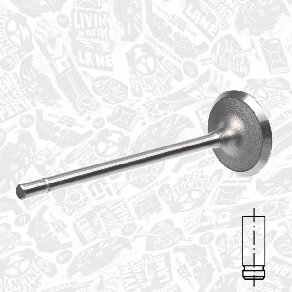 VI0038, Innløpsventil, Ventil sací IN (1) 2,0 16V, ET ENGINETEAM, Nissan Opel Renault Laguna/Megane 1,8/2,0i F4R/F4P 1998+, 7701471279, 7701474287, 539011, R6138/S, V94606