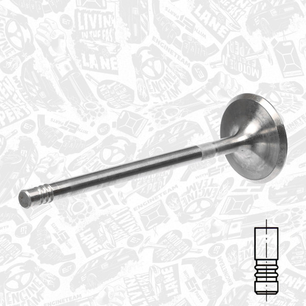 VI0048, Innløpsventil, Ventil sací IN (1) 1,6 16V, ET ENGINETEAM, Ford Focus /Mondeo, Volvo S40/V40 1,6i 1995+, 1122364, 30711639, C60112111, 1S4G6507CA, 181106, R6195/SCR, V95013, R7020/SARCR