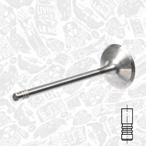 VI0050, Innløpsventil, Ventil sací IN (1) 2,0FSI 16V, ET ENGINETEAM, Skoda VW Audi Seat 2,0FSI/TFSI 2002+, 06D109601K, 06E109601E, 06E109601F, 331116, R6206/S, V94691