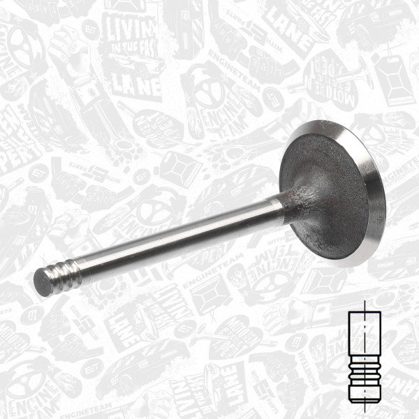 VI0051, Innløpsventil, Ventil sací IN (1) 1,9TDI, ET ENGINETEAM, Skoda VW Audi Seat 1,4/1,9/2,0TDI 1999+, 038109601E, 029VE31102000, 331123, 825612, R6208/S, V94649