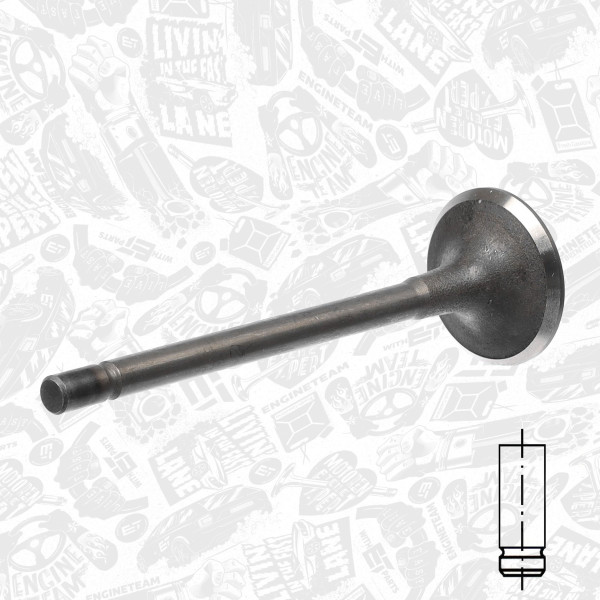 VI0052, Innløpsventil, Ventil sací IN (1) 2,0CRDi, ET ENGINETEAM, Hyundai i30/Santa Fé, Kia Ceed 1,5/2,0CRDi 2001+, 22211-27000/01, R6239/SNT