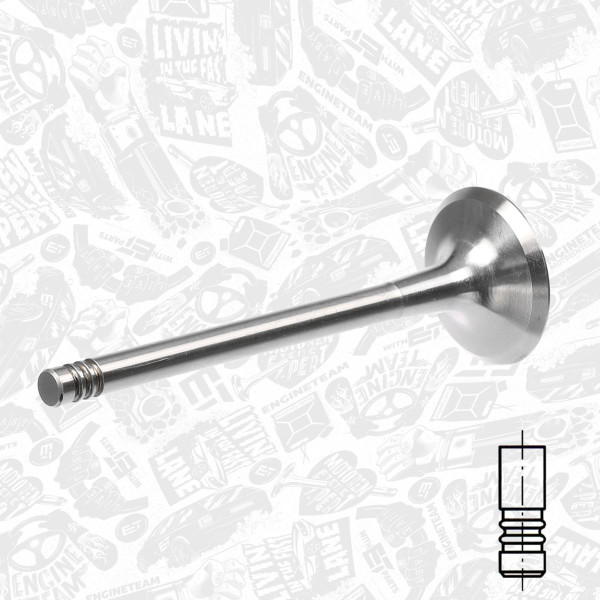 VI0058, Innløpsventil, Ventil sací IN (1) 2,0TDI 16V, ET ENGINETEAM, Skoda VW Audi Seat A3 A4 A6 Alteal XL Leon Toledo Octavia Superb Touran Passat Golf 2,0TDI 2003+, 03G109601B, MN980080, 331121, R6372/S, V94697