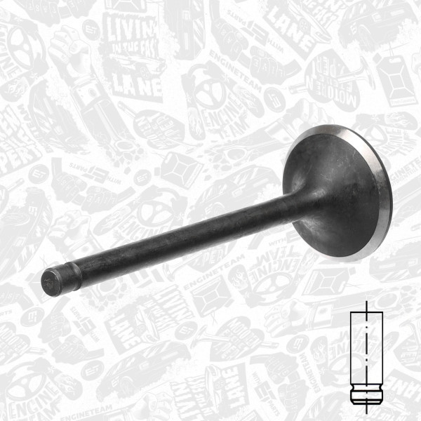 VI0068, Innløpsventil, Ventil sací IN (1) 0,6/07i, ET ENGINETEAM, Smart City-Coupe/Roadster/Fortwo 0,6/0,7i M 1601998-2007, 1600530001, 001VE30904000, 261104, R6038/SNT, V94803