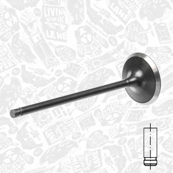 VI0069, Innløpsventil, Ventil sací IN (1) 0,8i, ET ENGINETEAM, Chevrolet Daewoo Suzuki 0,8/1/1,2i 1998+, 12911-78B00-000, 771003, R4894/SNT, V94368
