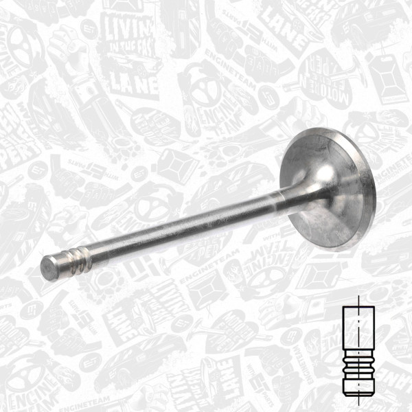 VI0074, Innløpsventil, Ventil sací IN (1) 1,4 Fab., ET ENGINETEAM, Skoda Fabia, VW Lupo, Seat 1,0/1,4i 1998-2005, 047109601D, 331053, R6179/CR, V94418, R6179/SCR