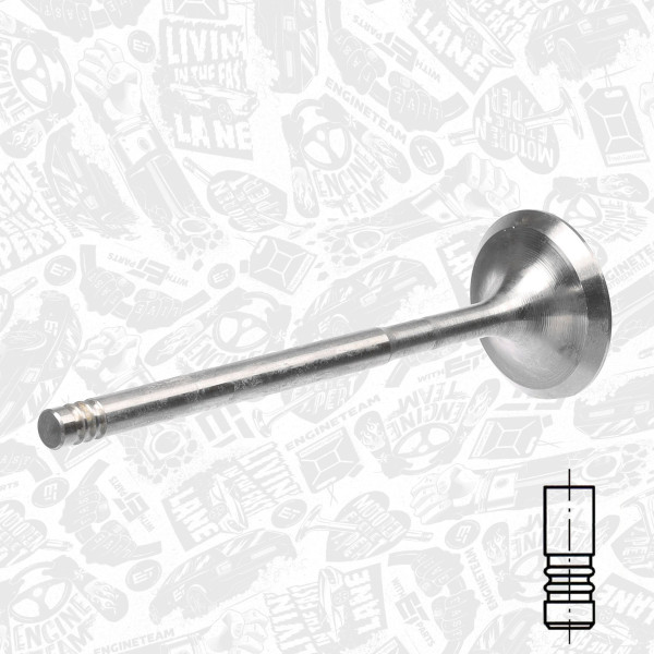 VI0075, Innløpsventil, Ventil sací IN (1) 1,4i 16V, ET ENGINETEAM, Seat Cordoba/Ibiza, VW Polo 1,4i  AFH 1996-1999, 036109601P, 331037, 50009018, R4966/S, V94247