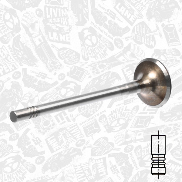 VI0076, Innløpsventil, Ventil sací IN (1) 1,8i 16V, ET ENGINETEAM, Ford Escort/Mondeo 1,8/2,0i 1992-2002, 928M6507D1A, 18330, 50004477, R4633/SCR, V91356